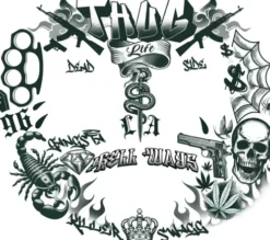 Ansigtstatovering - THUG LIFE