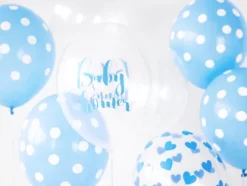 Babyshower Ballon transparent BLÅ