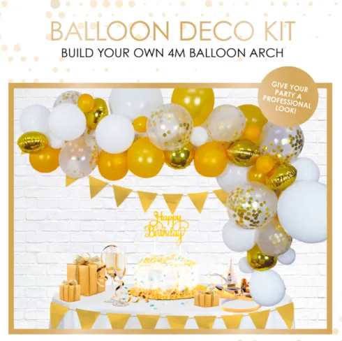 Ballonbue Guld-hvid