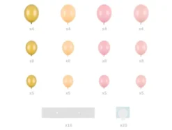 Ballonbue Hjerte i rosa-guld