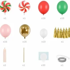 Ballonbue sæt i julefarver