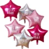 Ballon buket i pink med tal og bogstaver