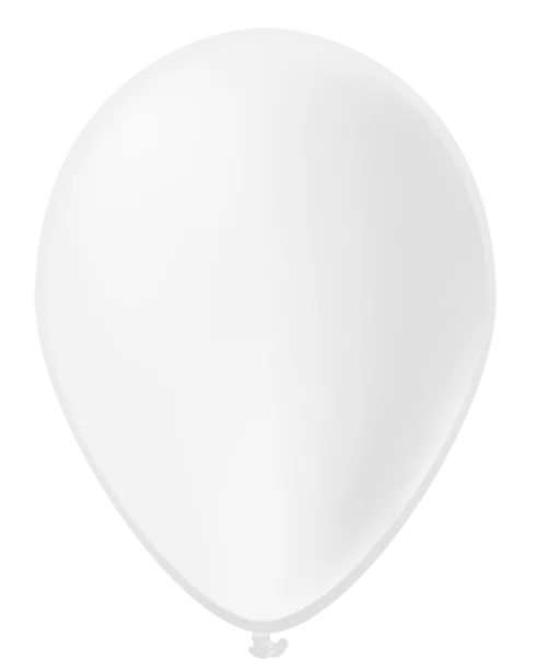 Ballon ø 30 cm, 10 stk. Hvid