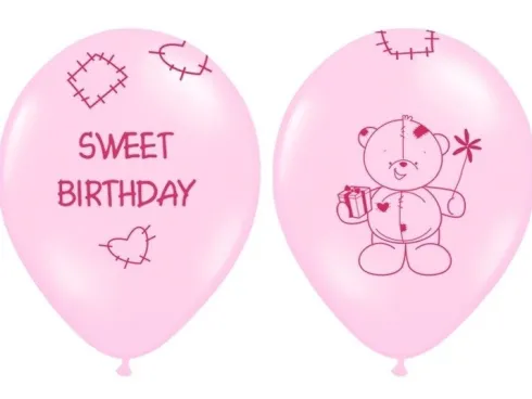 Balloner til Fødselsdag i lyserød - sweet birthday