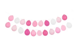 Ballon guirlande sæt i hvid og pink