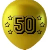 Ballon 50 Guld, 6 stk