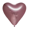 Ballon Hjerte Mirror Rosegold