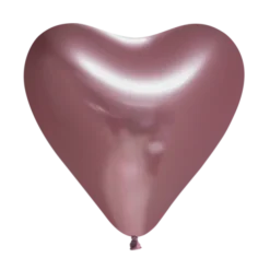 Ballon Hjerte Mirror Rosegold