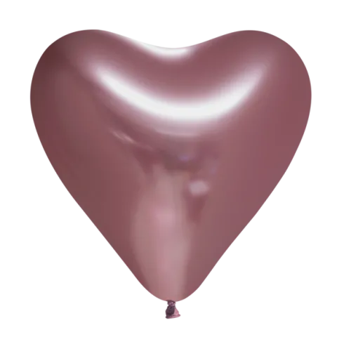 Ballon Hjerte Mirror Rosegold