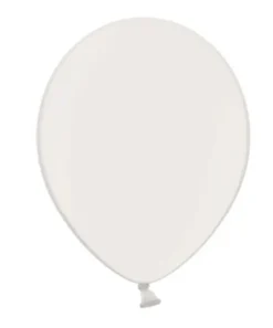 Ballon i 12,7cm metallic hvid - 100stk