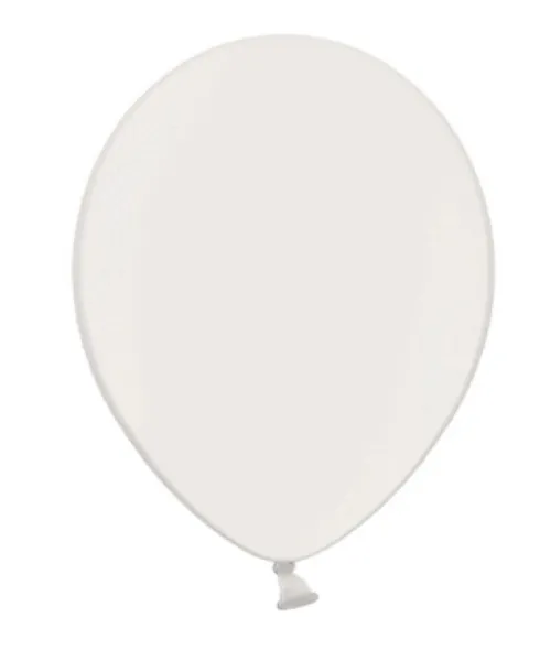 Ballon i 12,7cm metallic hvid - 100stk