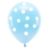 Ballon i lyseblå med prikker