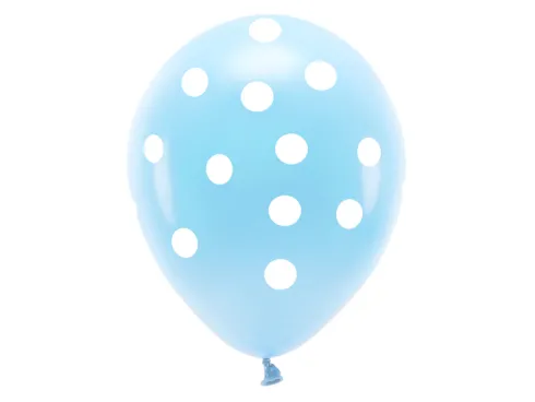 Ballon i lyseblå med prikker