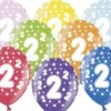 Ballon Metallic ø 30 cm med 2 tal, 6 stk