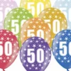 Ballon Metallic ø 30 cm med 50 tal , 6 stk