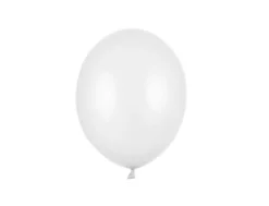 Ballon Metallic Hvid ø 23 100 stk.
