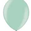 Ballon Metallic Mintgrøn, 10 stk.