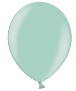 Ballon Metallic Mintgrøn, 10 stk.