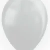 Ballon metallic sølv, 10 stk