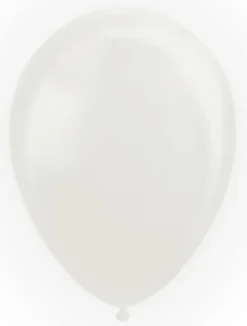 Ballon perlemor Hvid 10 stk.