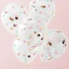 Ballon transparent med konfetti blomster