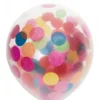 Ballon transparent med stor multi konfetti