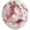 Ballon transparent m.rund konfetti Rosegold