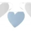 Banner med hjerter lyseblå/hvid