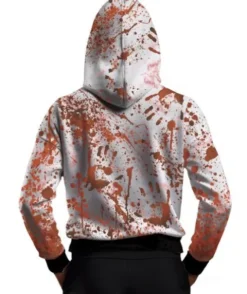 Blodig Hoodie med maske - Voksen