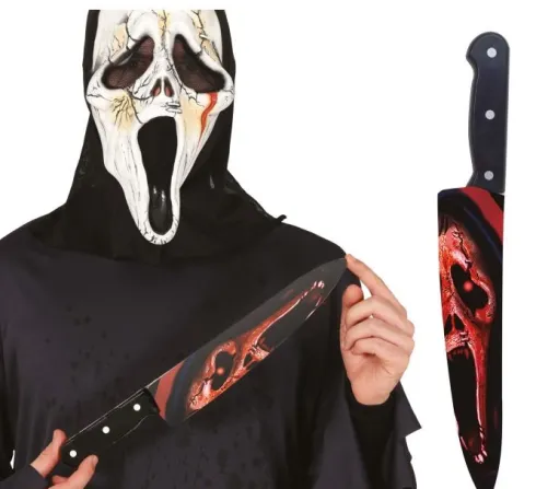 Blodig kniv til halloween - 37cm