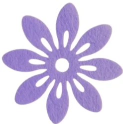 Blomster i filt 12cm i diameter