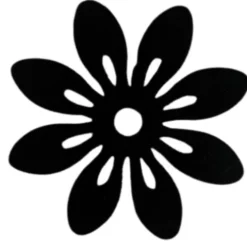 Blomster i filt 12cm i diameter