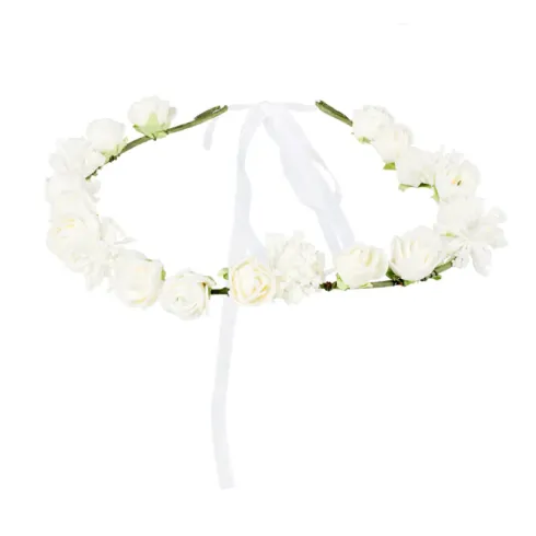 Blomsterkrans Ibiza med hvide blomster