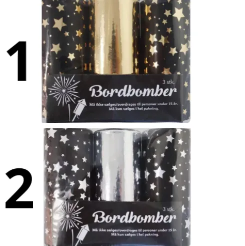 Bordbomber 3 stk - stjerner