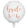 Bride to be folieballon i hvid