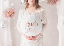 Bride to be folieballon i hvid