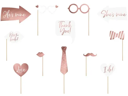 Bryllups Foto selfie sticks i Rosegold