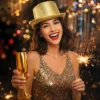 Champagneglas Guld