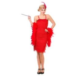 Charleston Flapper kjole JAZZY RØD
