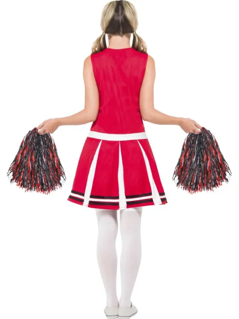 Cheerleader CHS rød med pompom