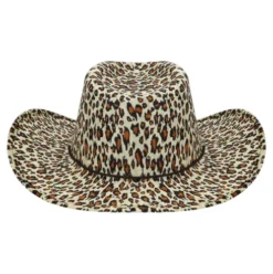 Cowboyhat med leopardprint