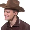 Cowboyhat Western i brun ruskind