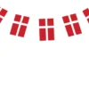 Danmark Flagbanner 5 m. med 20 stk stofflag