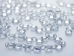 Diamant guirlande med klare plastdiamanter