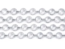 Diamant guirlande med klare plastdiamanter