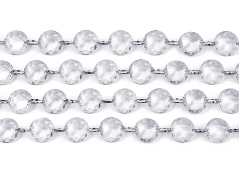 Diamant guirlande med klare plastdiamanter