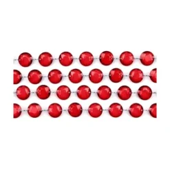 Diamant guirlande med røde plastdiamanter