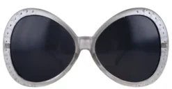 Disco brille i grå med sølvnot