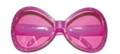 Disco brille i pink med sølvnot