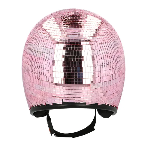 Discokugle hjelm pink